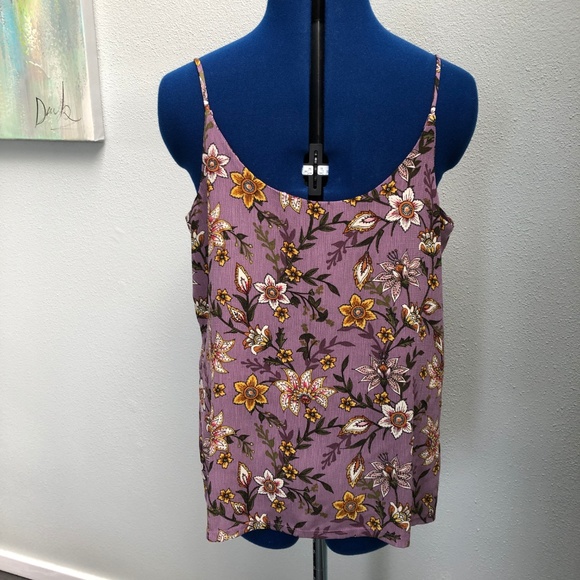 Jody California Purple Floral Top - Picture 3 of 5